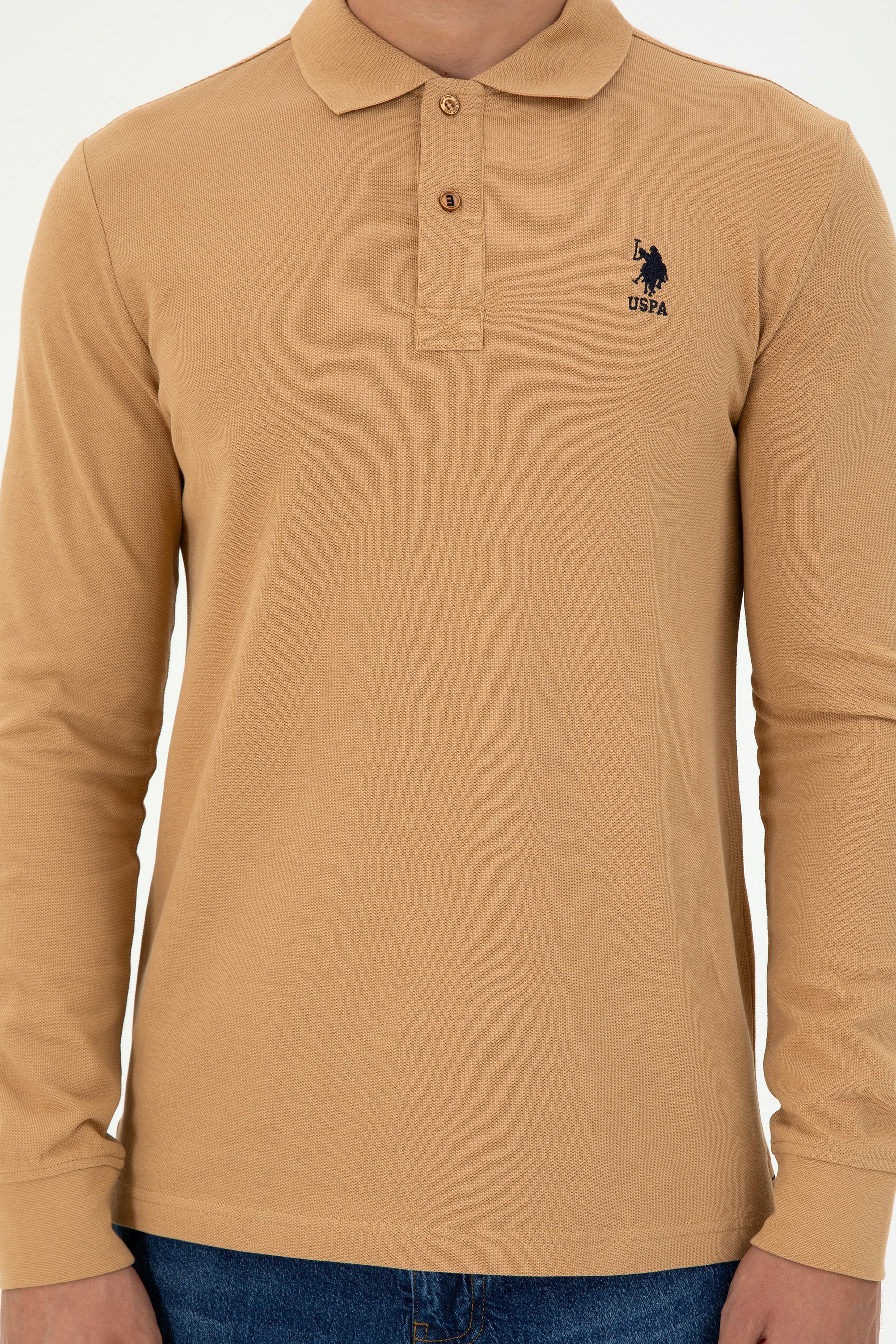 Erkek Camel Basic Sweatshirt - Image 6