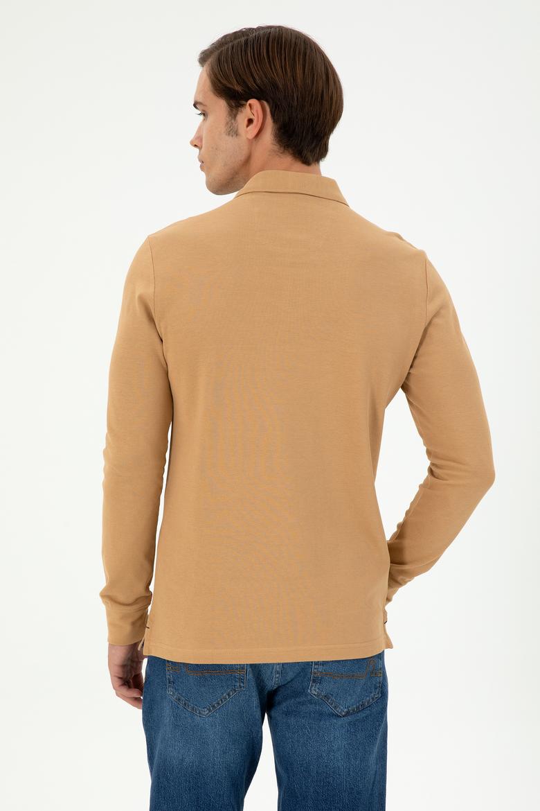 Erkek Camel Basic Sweatshirt - 50289062345