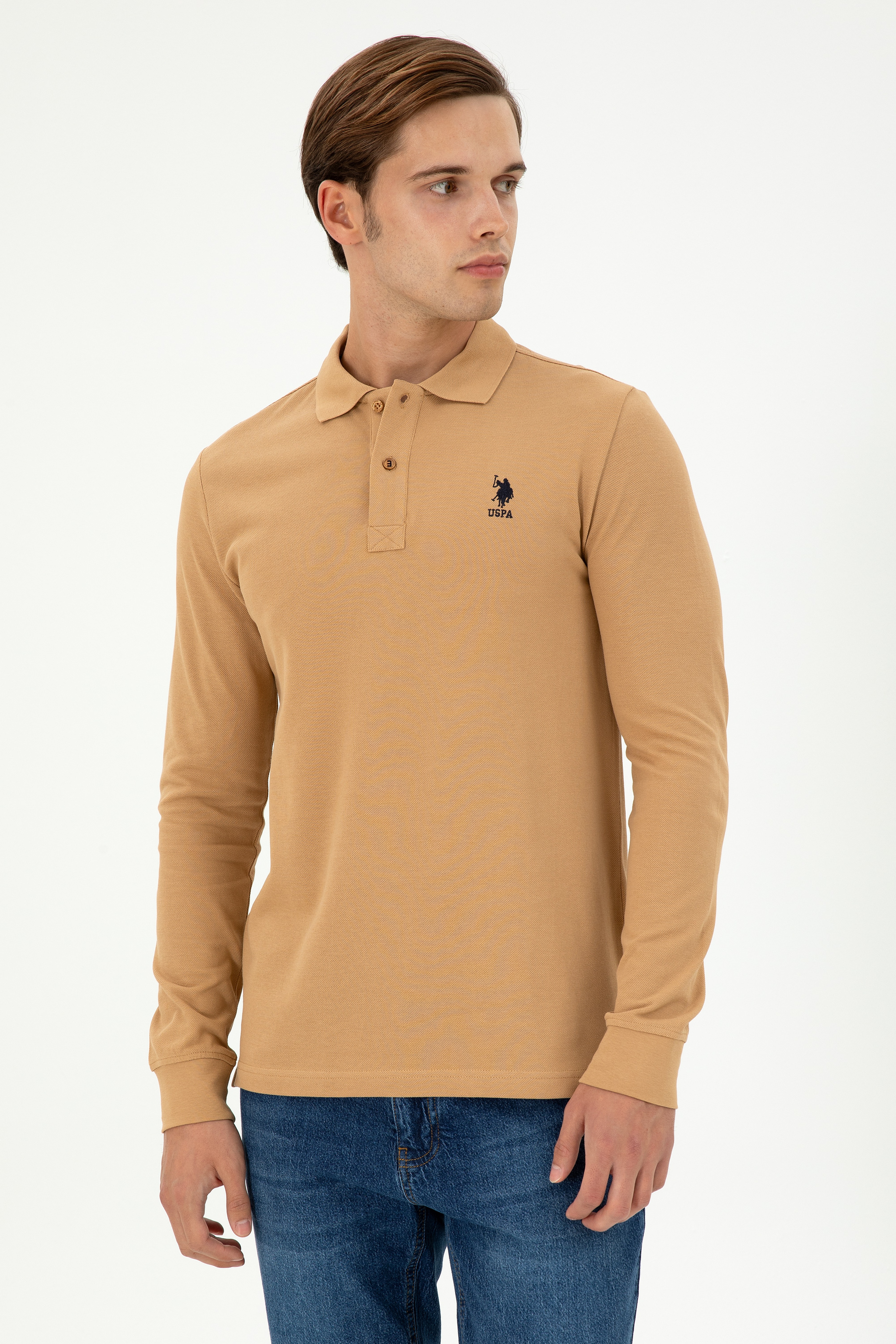 Erkek Camel Basic Sweatshirt - Image 1