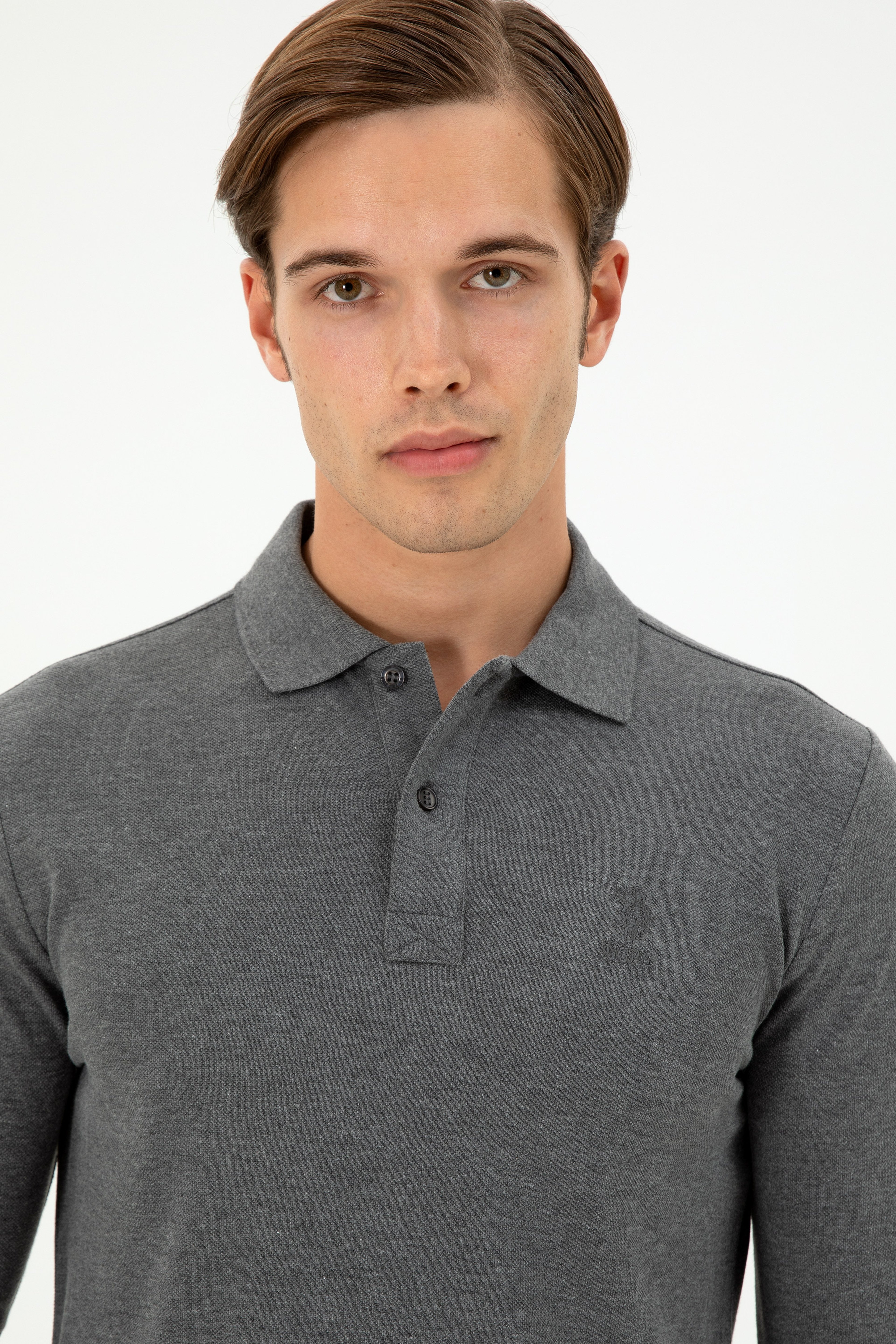 Erkek Antrasit Melanj Basic Sweatshirt - Image 2
