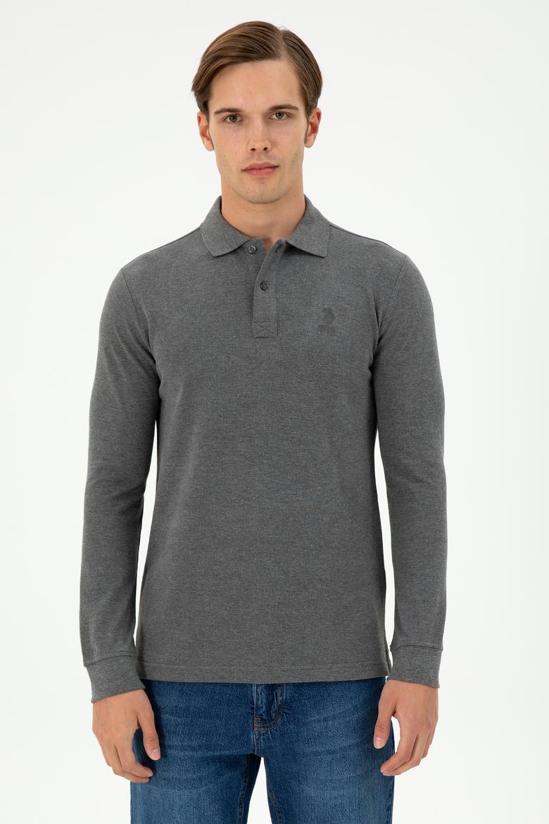 Erkek Antrasit Melanj Basic Sweatshirt