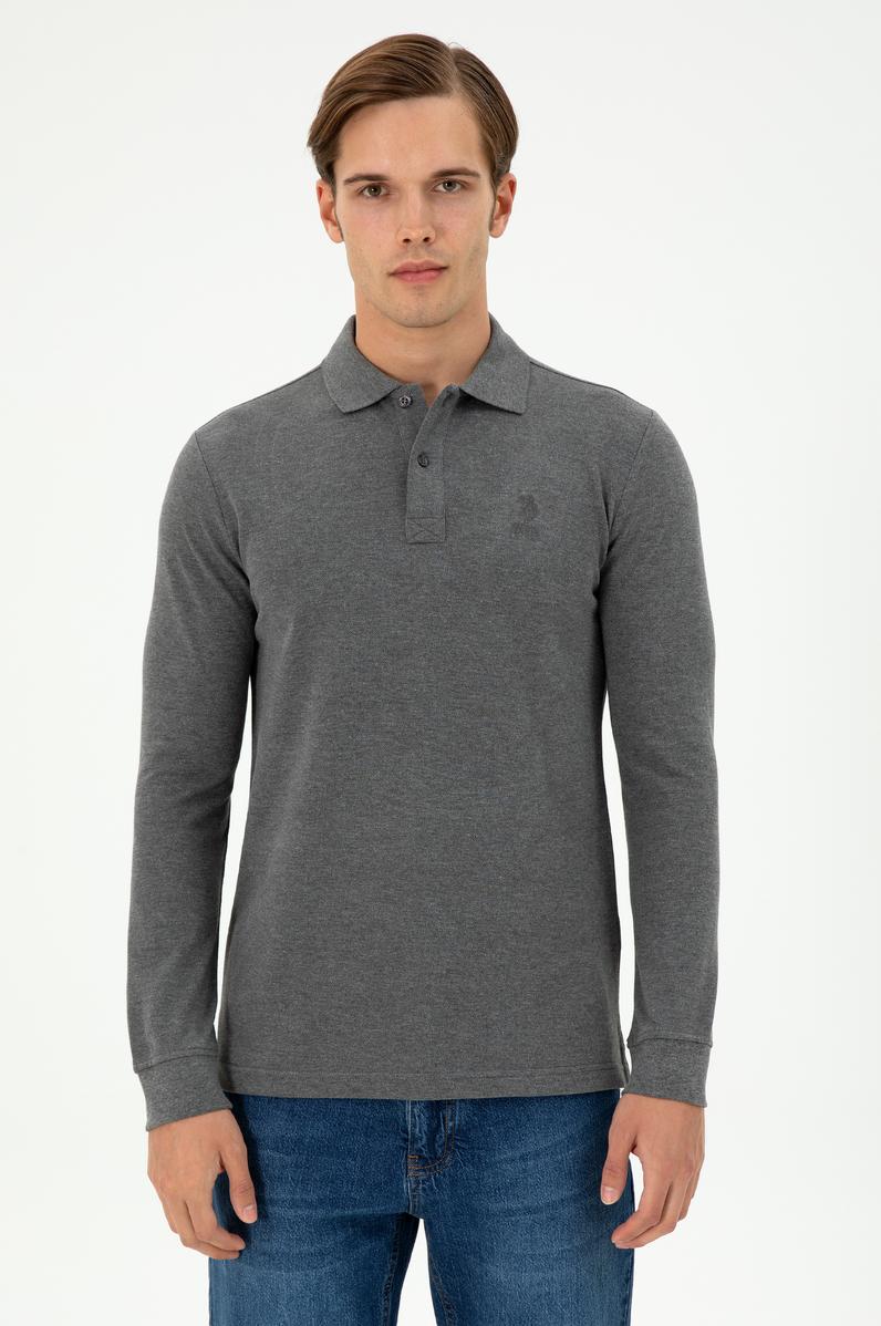 Erkek Antrasit Melanj Basic Sweatshirt