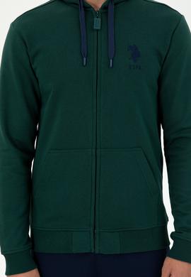 Erkek Koyu Yeşil Örme Hırka - 50289028126