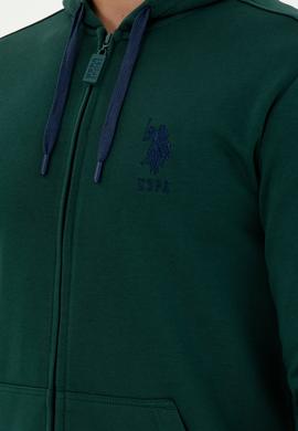 Erkek Koyu Yeşil Örme Hırka - 50289028126