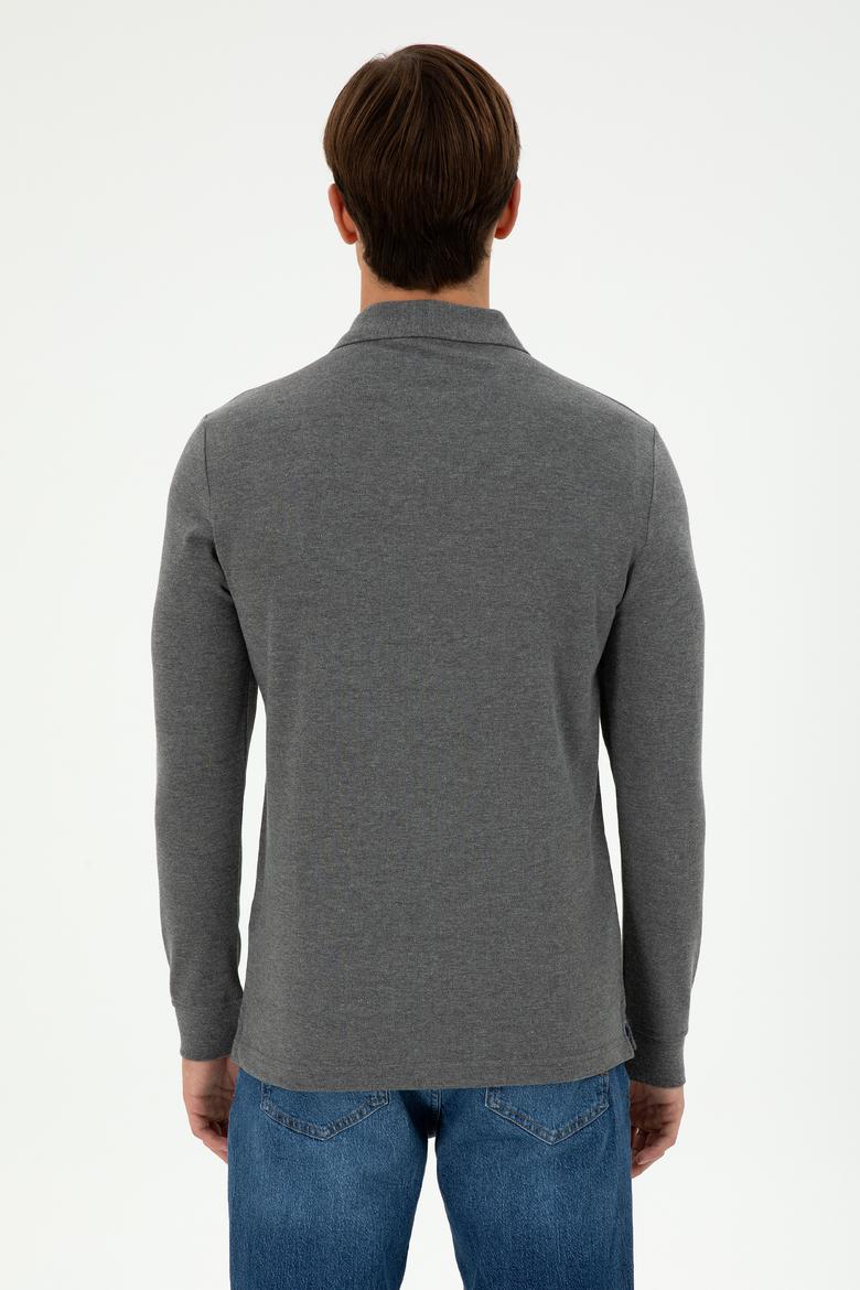 Erkek Antrasit Melanj Basic Sweatshirt - 50289062076