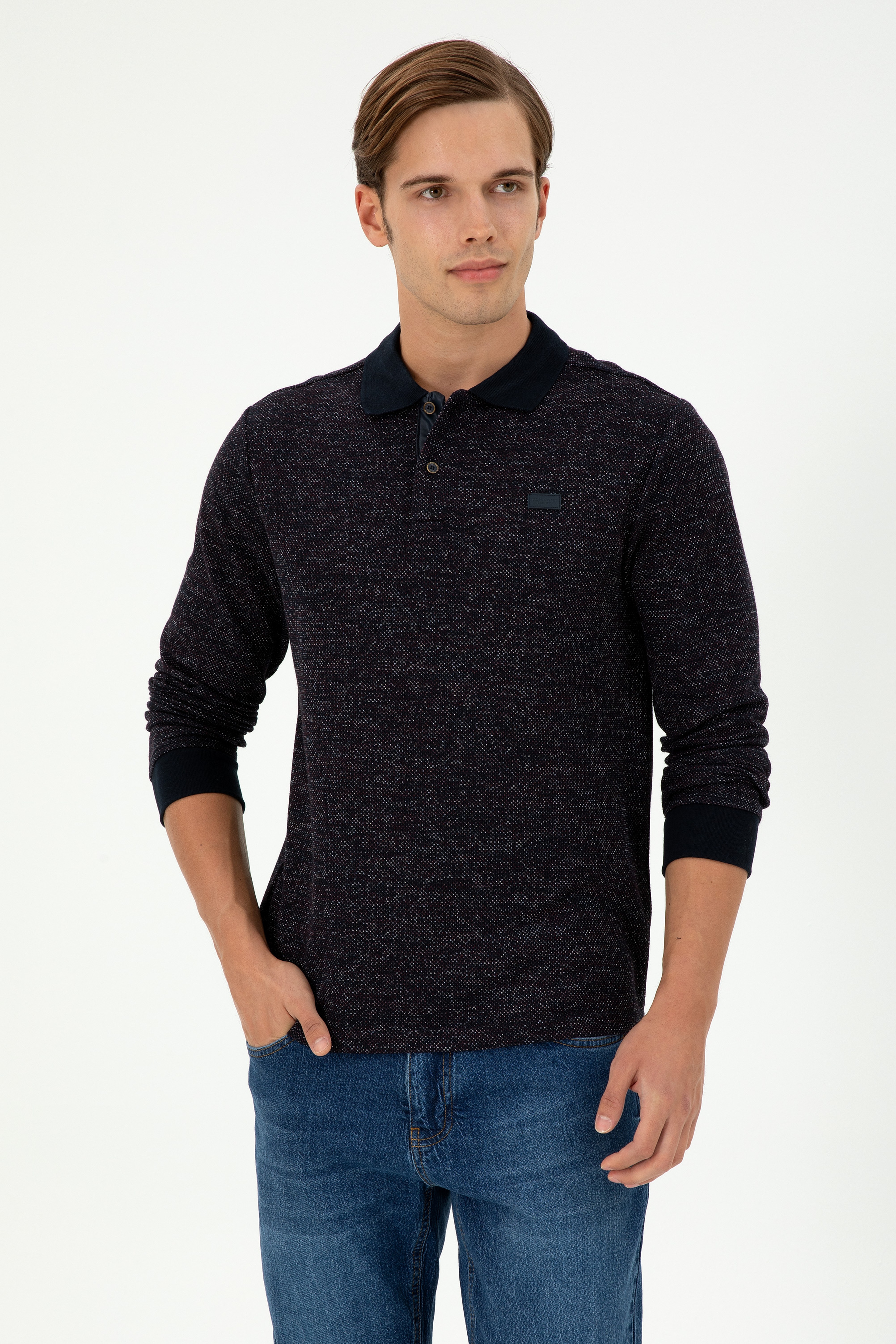 Erkek Lacivert Sweatshirt - Image 1