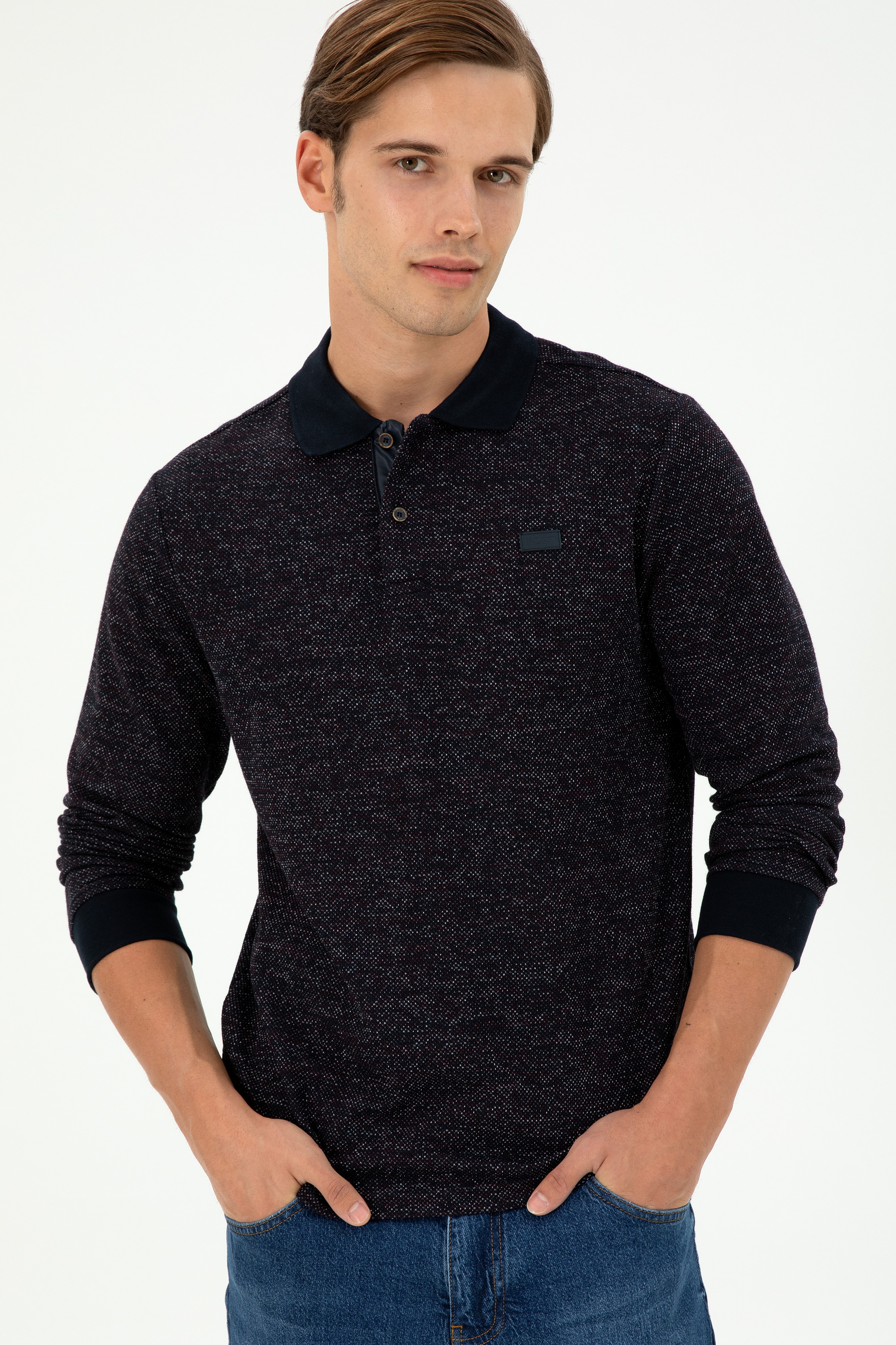 Erkek Lacivert Sweatshirt - Image 3