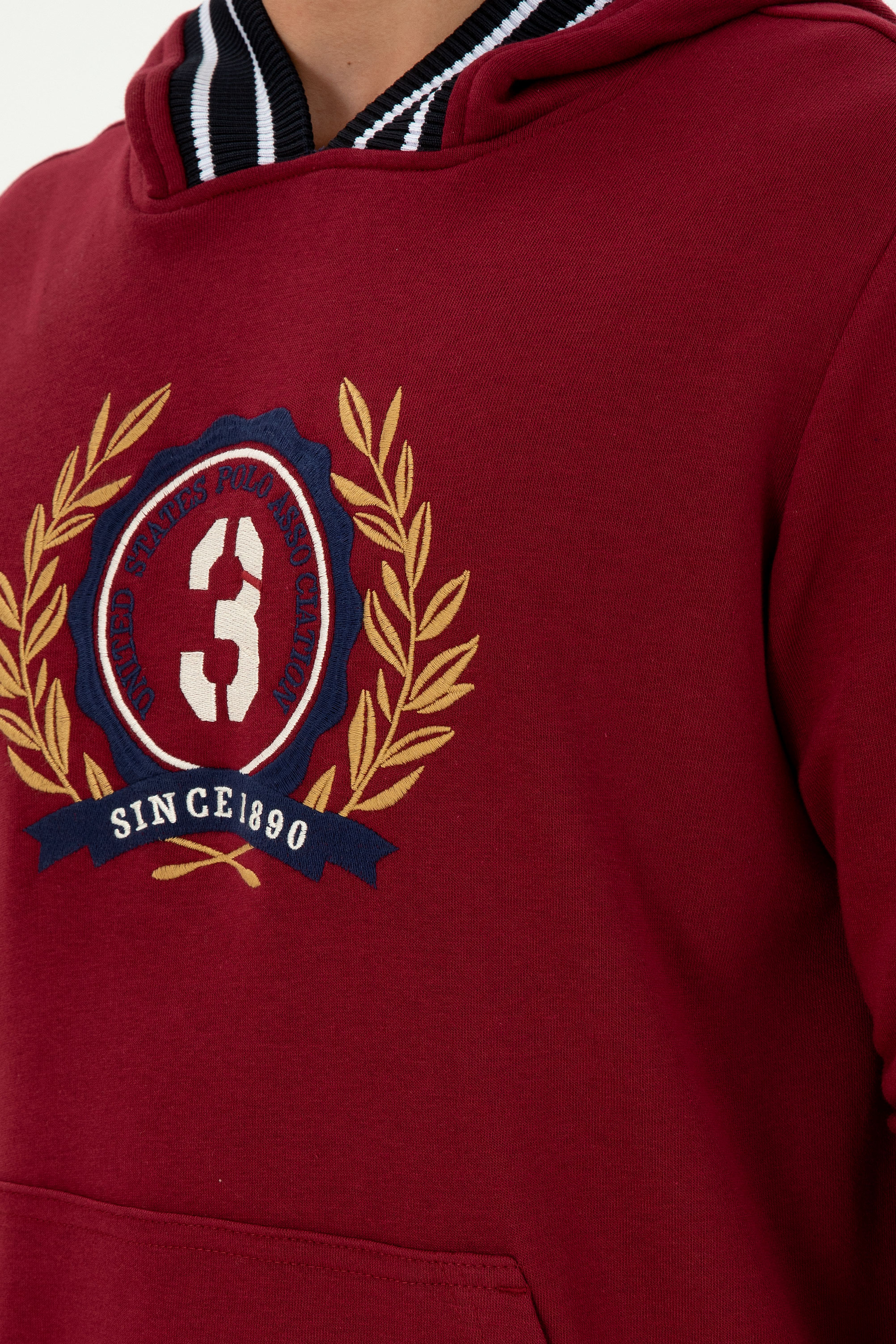 Erkek Bordo Sweatshirt - Image 7