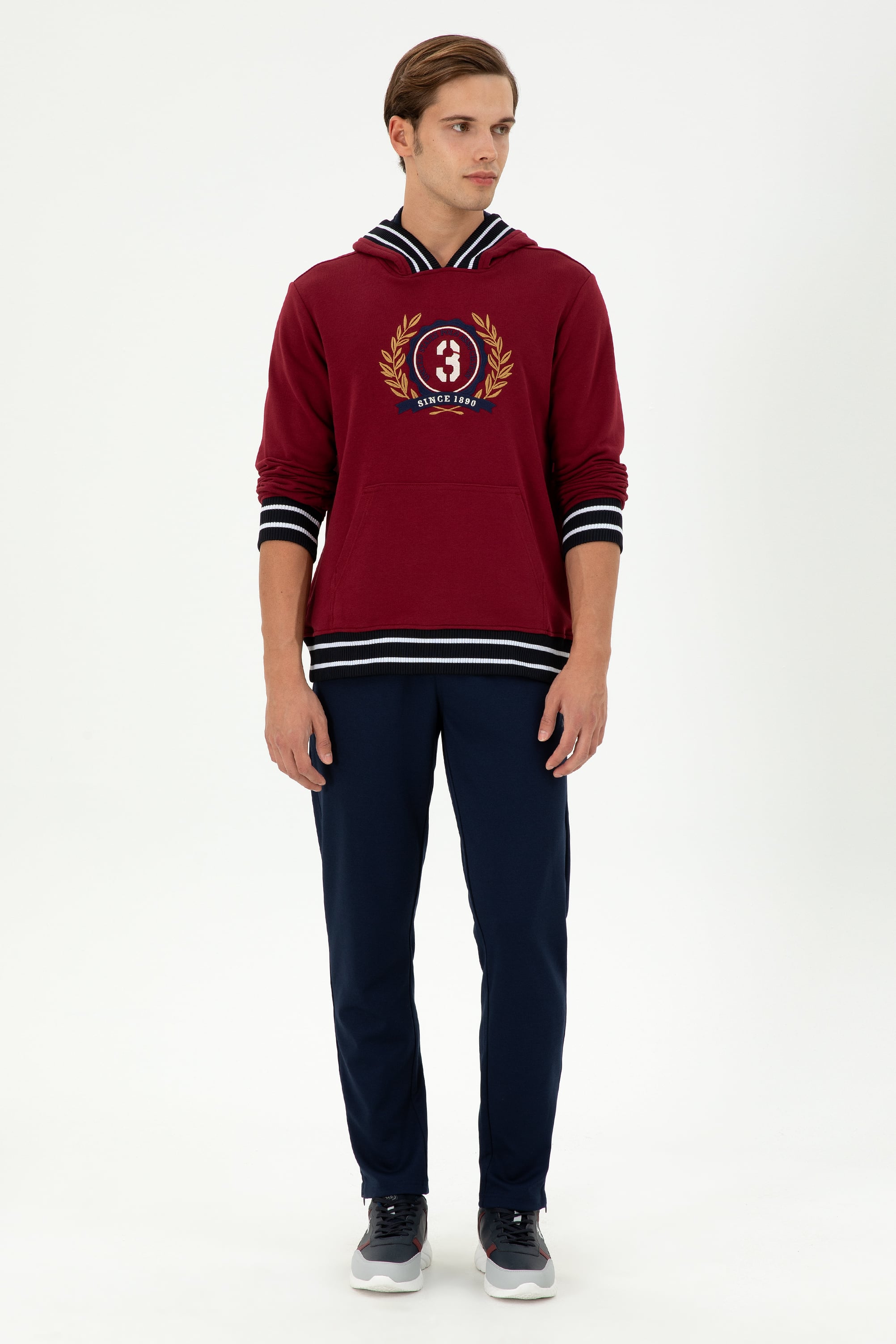 Erkek Bordo Sweatshirt