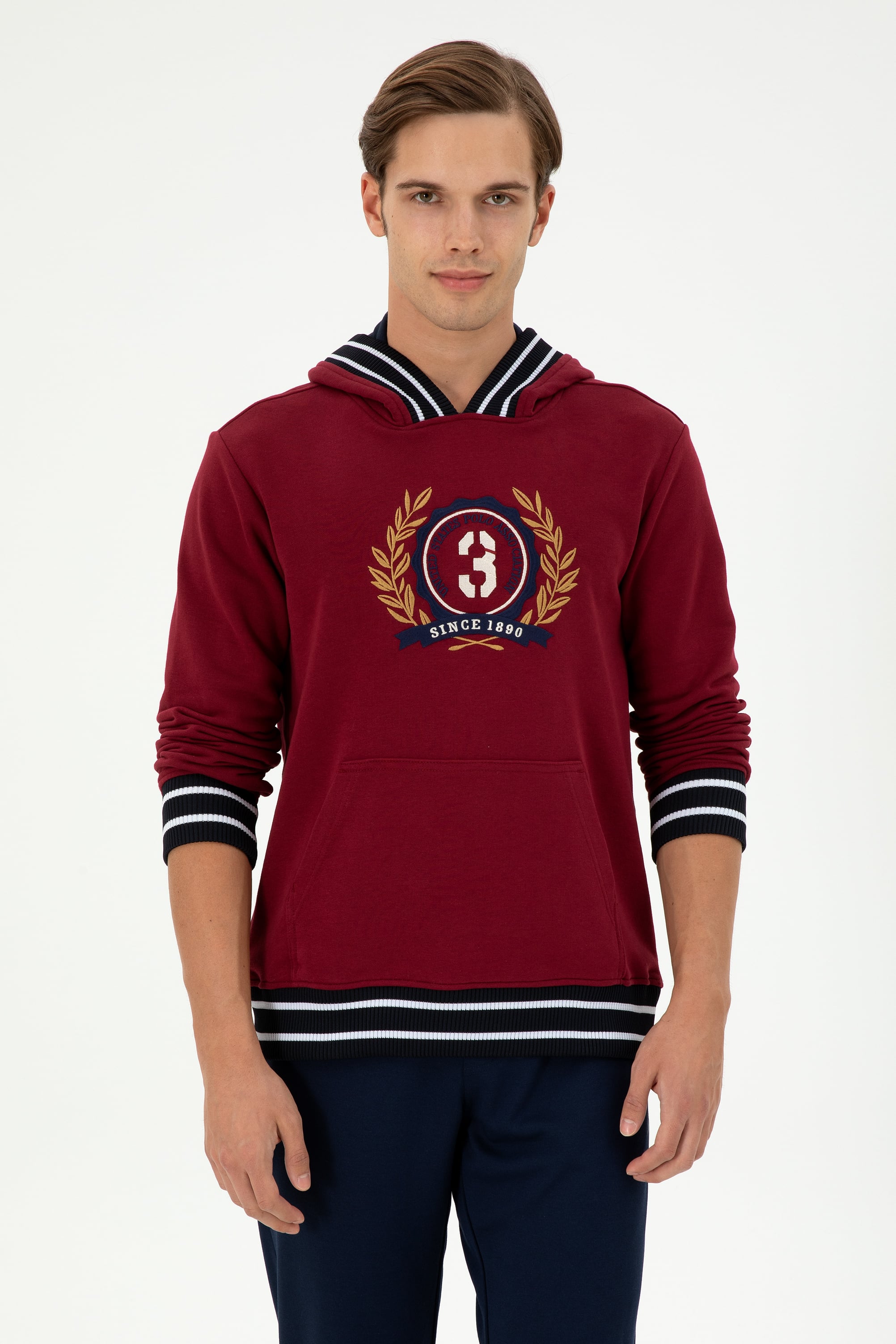 Erkek Bordo Sweatshirt - Image 1