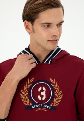 Erkek Bordo Sweatshirt - 50290758027