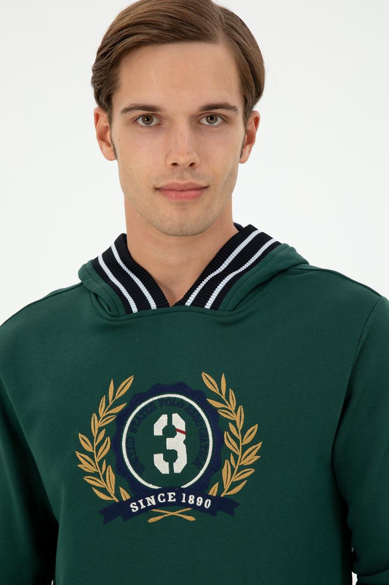 Erkek Koyu Yeşil Sweatshirt