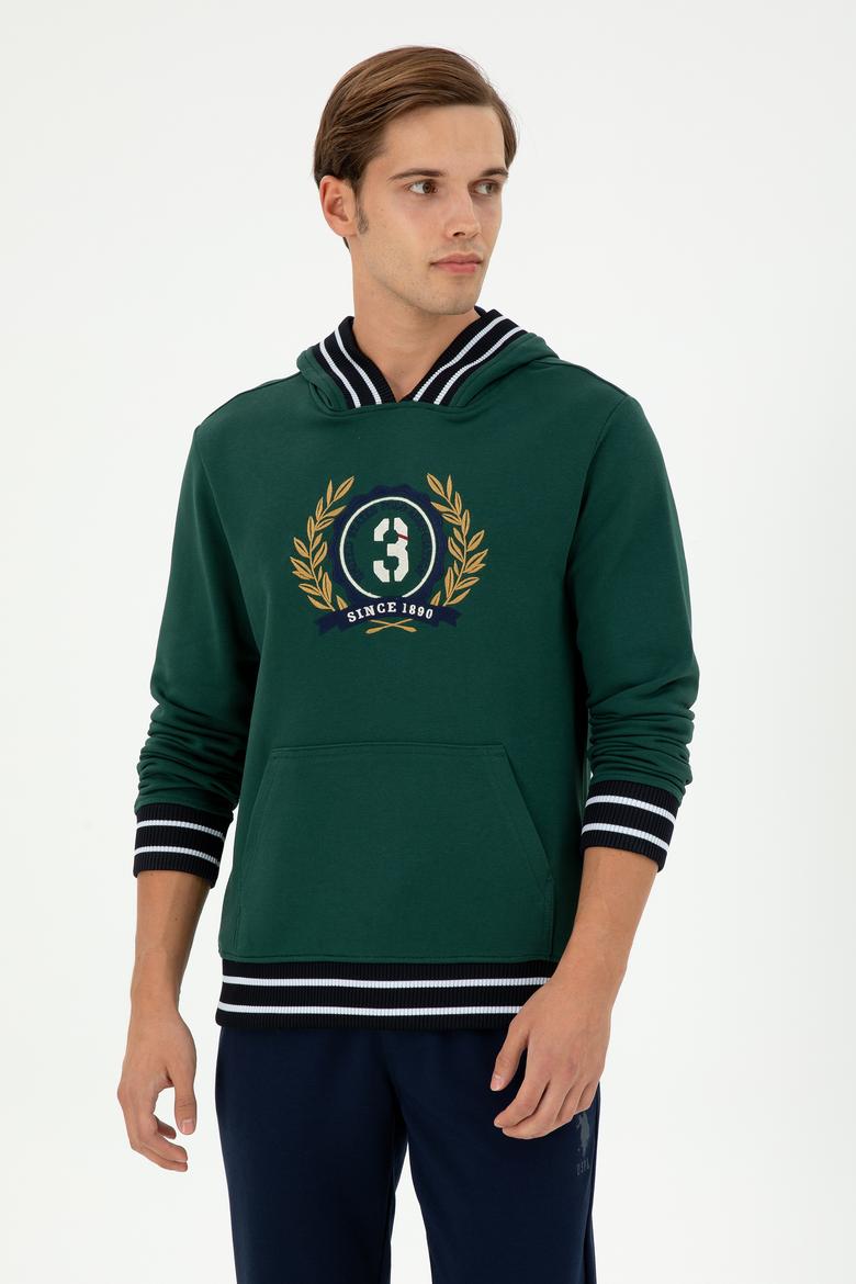 Erkek Koyu Yeşil Sweatshirt