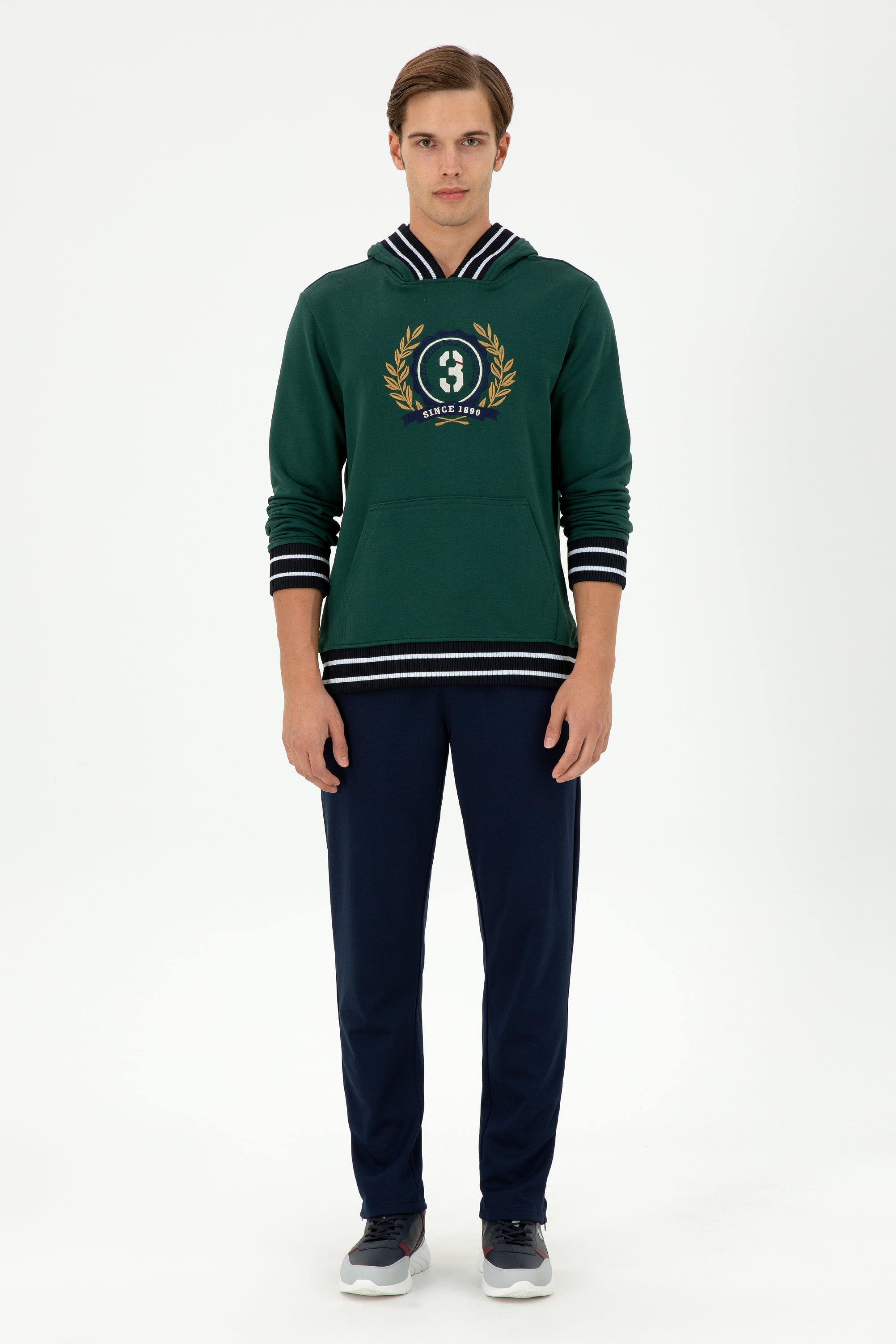 Erkek Koyu Yeşil Sweatshirt