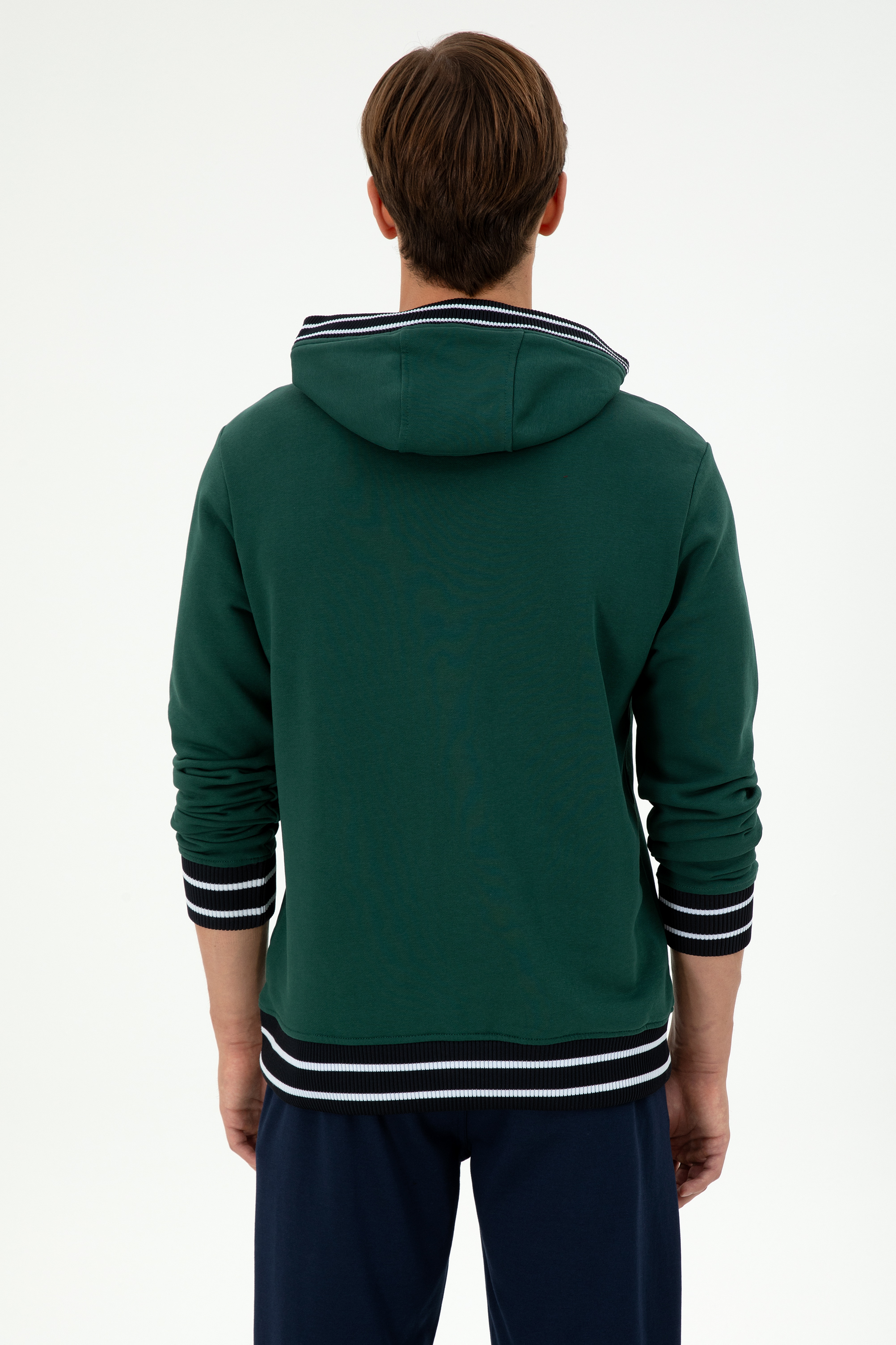 Erkek Koyu Yeşil Sweatshirt - Image 5