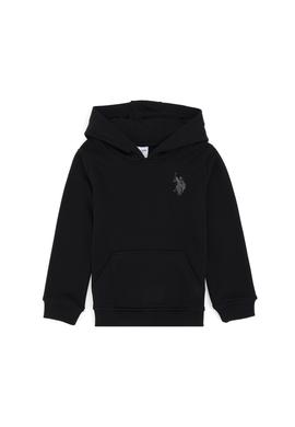 Erkek Çocuk Siyah Basic Kapüşonlu Sweatshirt - 50293609018