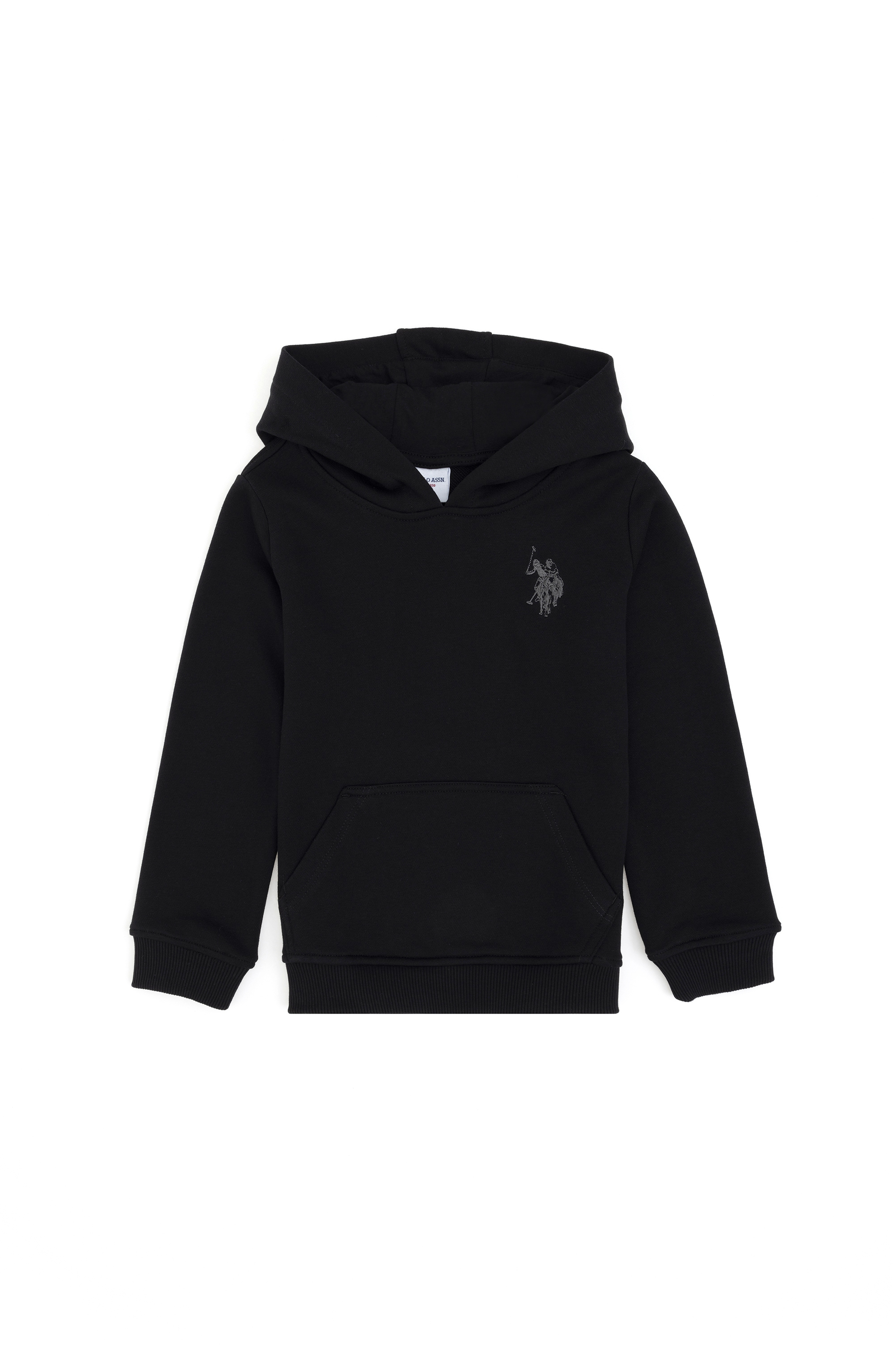 Erkek Çocuk Siyah Basic Kapüşonlu Sweatshirt - Image 1