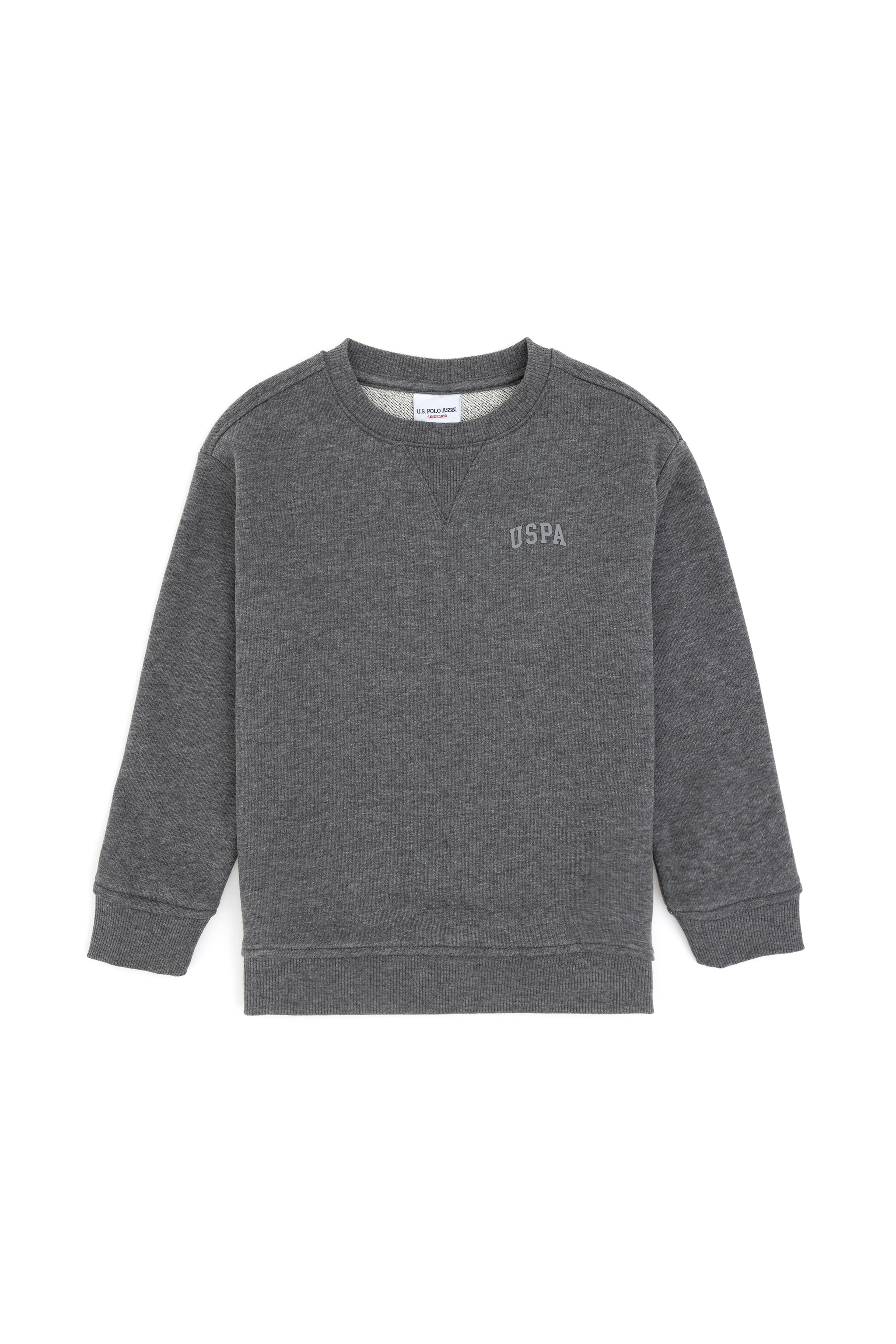 Erkek Çocuk Antrasit Basic Bisiklet Yaka Sweatshirt - Image 1