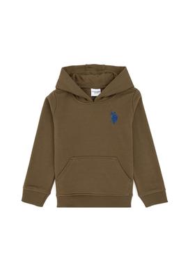 Erkek Çocuk Haki Basic Kapüşonlu Sweatshirt - 50293609036