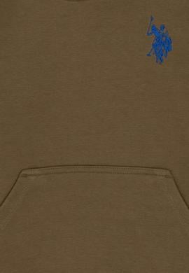 Erkek Çocuk Haki Basic Kapüşonlu Sweatshirt - 50293609036