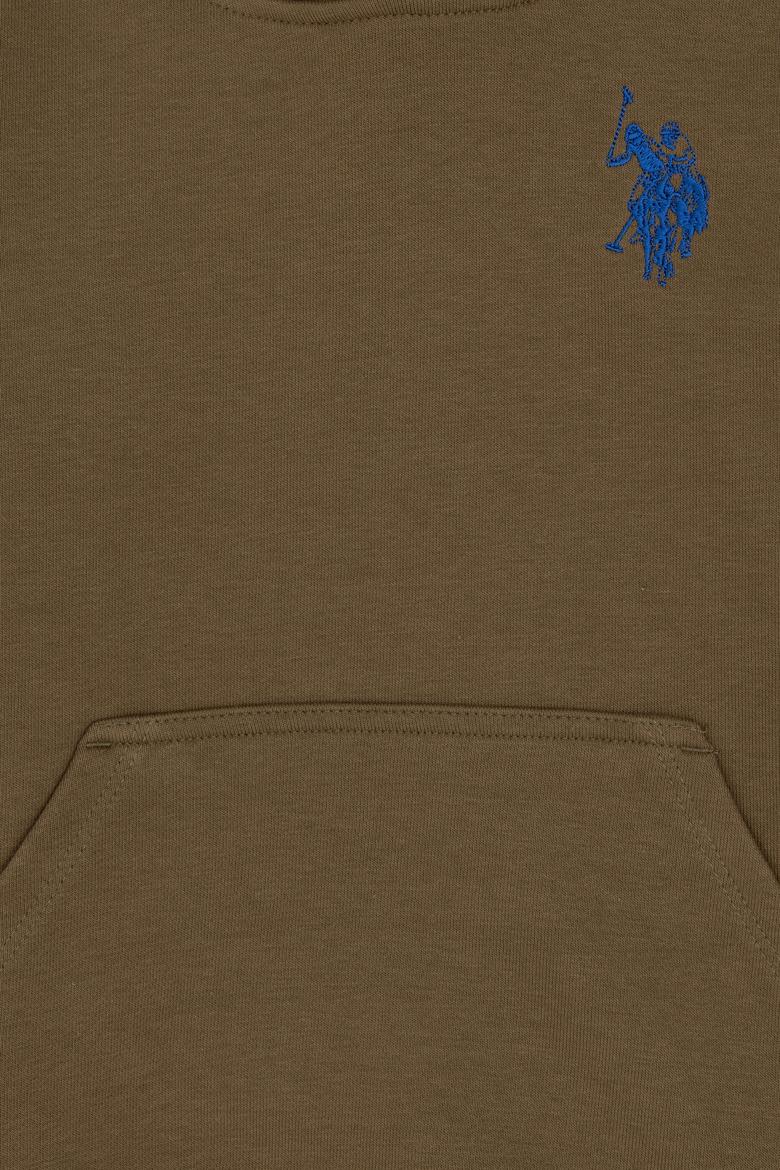 Erkek Çocuk Haki Basic Kapüşonlu Sweatshirt - 50293609036