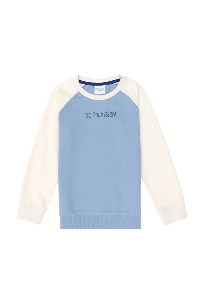 Erkek Çocuk Açık Mavi Bisiklet Yaka Sweatshirt