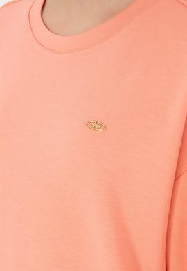 Kadın Somon Bisiklet Yaka Sweatshirt - 50297369006