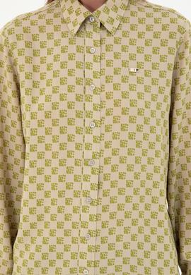 Kadın Açık Haki Uzun Kollu Gömlek - 50297105010