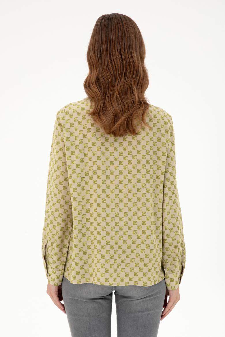 Kadın Açık Haki Uzun Kollu Gömlek - 50297105010