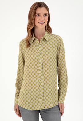 Kadın Açık Haki Uzun Kollu Gömlek - 50297105010