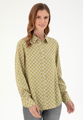 Kadın Açık Haki Uzun Kollu Gömlek - 50297105010