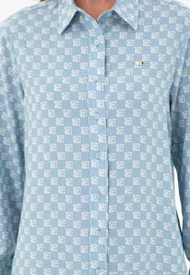 Kadın Açık Mavi Uzun Kollu Gömlek - 50297105002