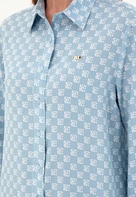 Kadın Açık Mavi Uzun Kollu Gömlek - 50297105002