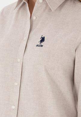 Kadın Ekru Uzun Kollu Gömlek - 50297012014