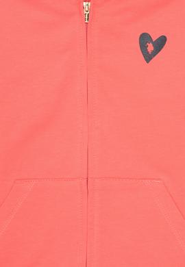 Kız Çocuk Nar Çiçeği Fermuarlı Sweatshirt - 50296942037