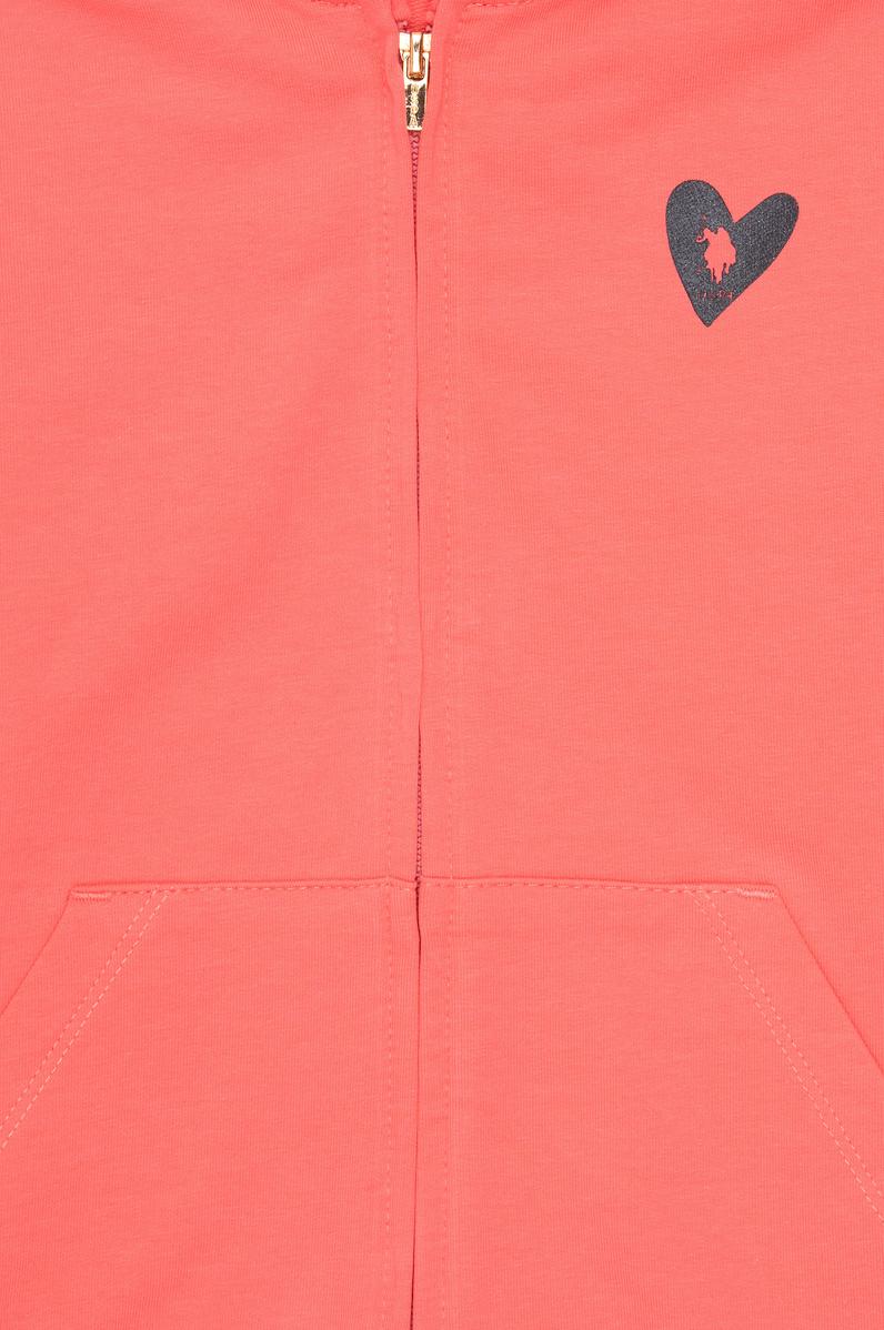 Kız Çocuk Nar Çiçeği Fermuarlı Sweatshirt