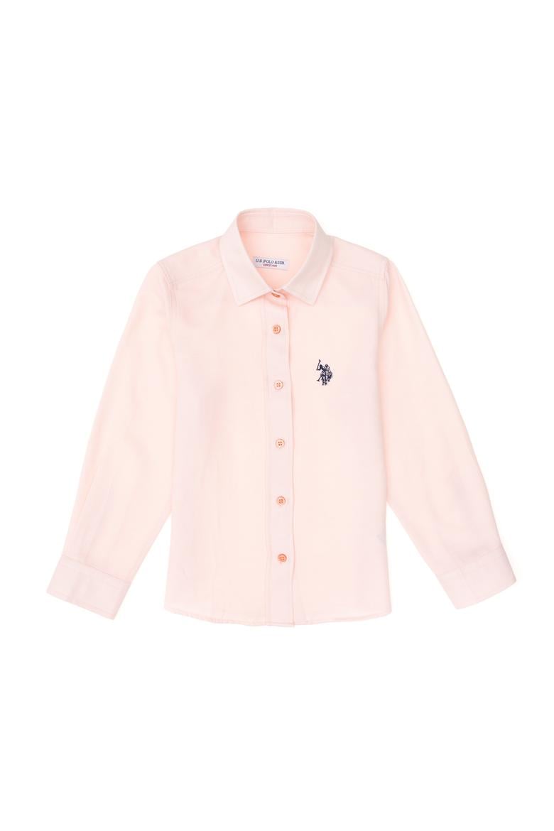 Kız Çocuk Somon Uzun Kollu Gömlek - 50297414021