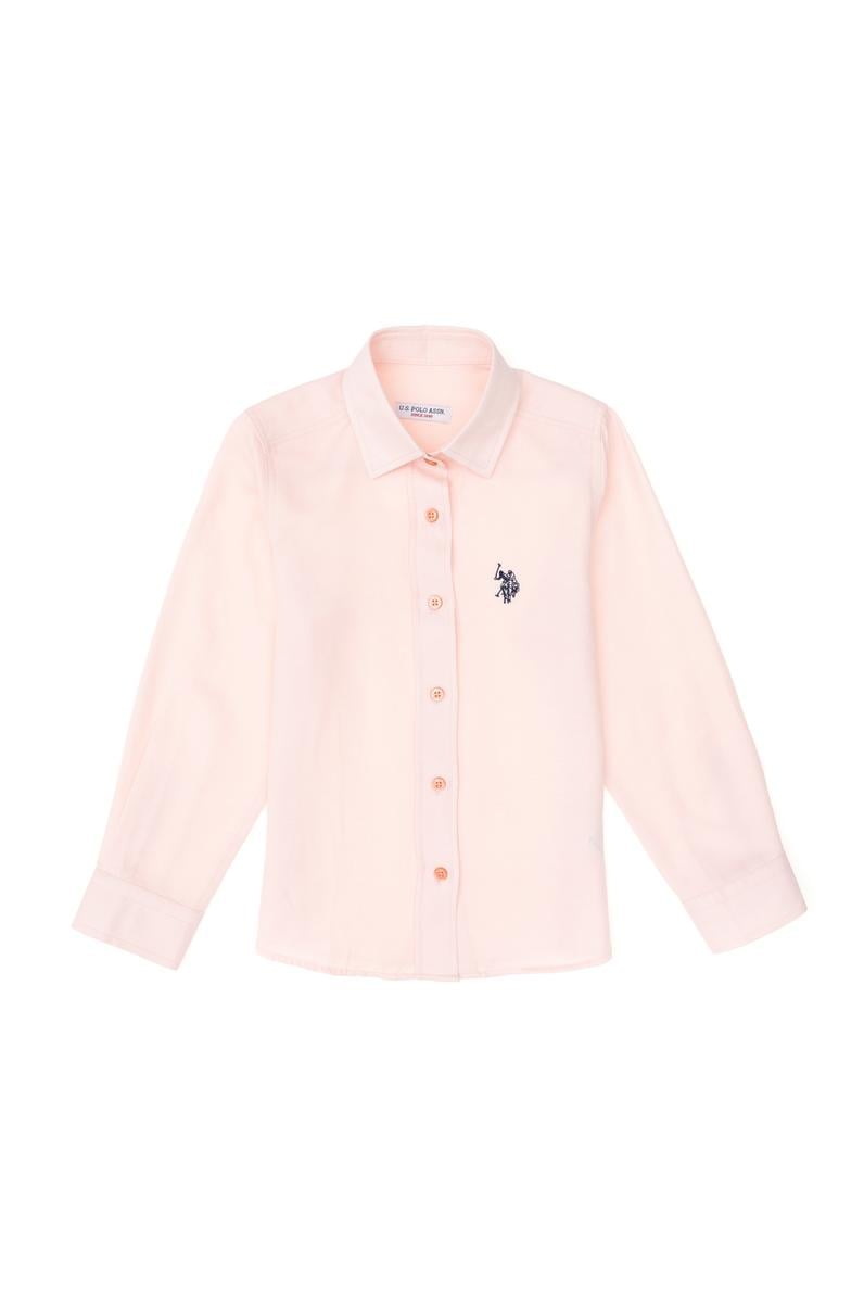 Kız Çocuk Somon Uzun Kollu Gömlek