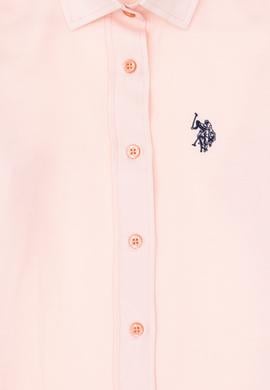 Kız Çocuk Somon Uzun Kollu Gömlek - 50297414021