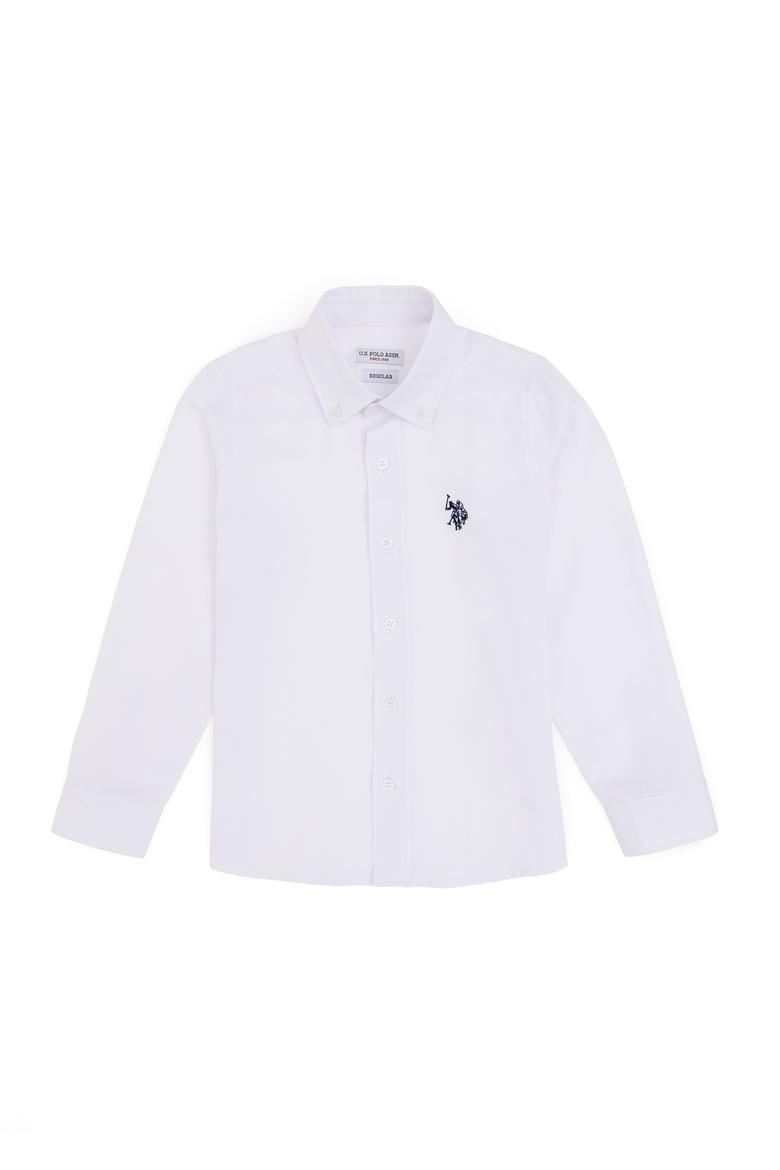 Erkek Çocuk Beyaz Uzun Kollu Basic Gömlek - 50297377016