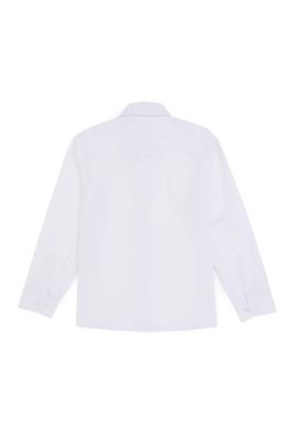 Erkek Çocuk Beyaz Uzun Kollu Basic Gömlek - 50297377016