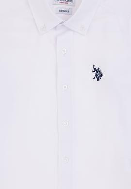 Erkek Çocuk Beyaz Uzun Kollu Basic Gömlek - 50297377016