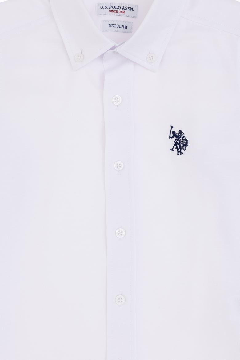 Erkek Çocuk Beyaz Uzun Kollu Basic Gömlek - 50297377016