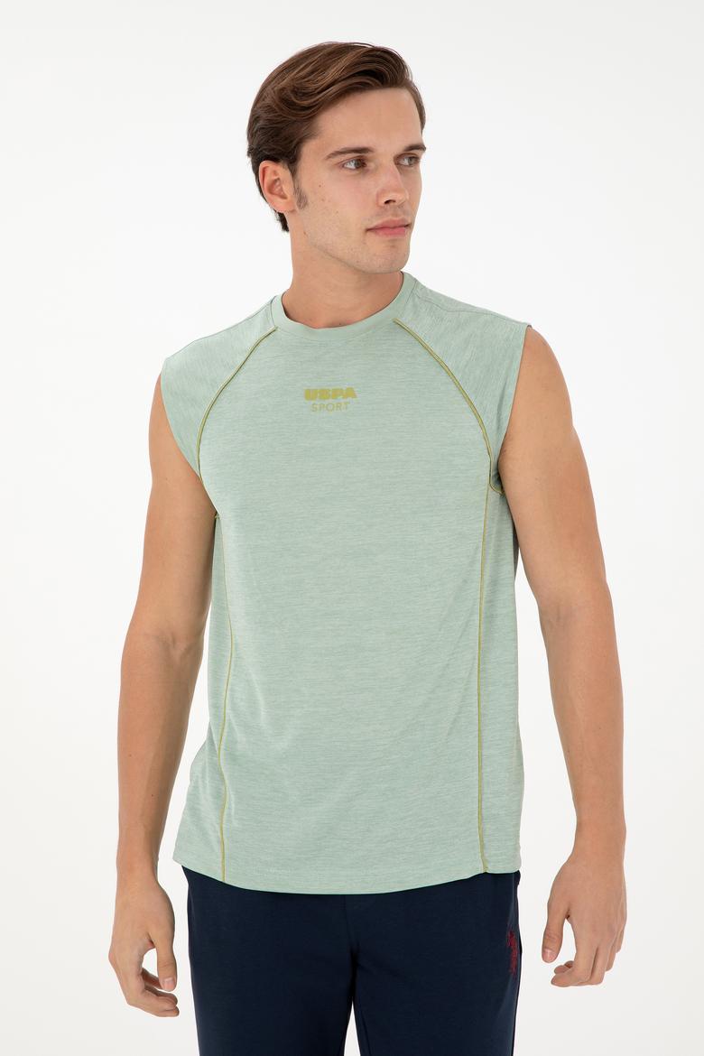 Erkek Oversize Fit Bisiklet Yaka Yeşili Tişört - 50282490003