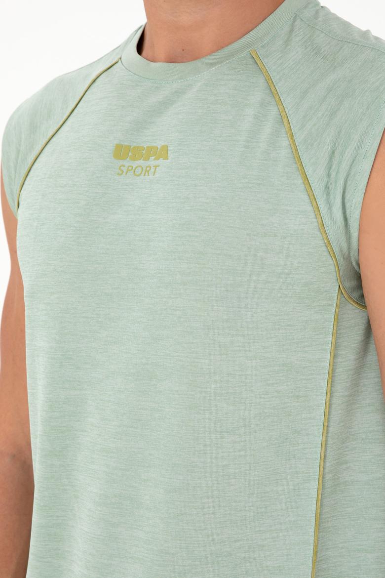 Erkek Oversize Fit Bisiklet Yaka Yeşili Tişört - 50282490003