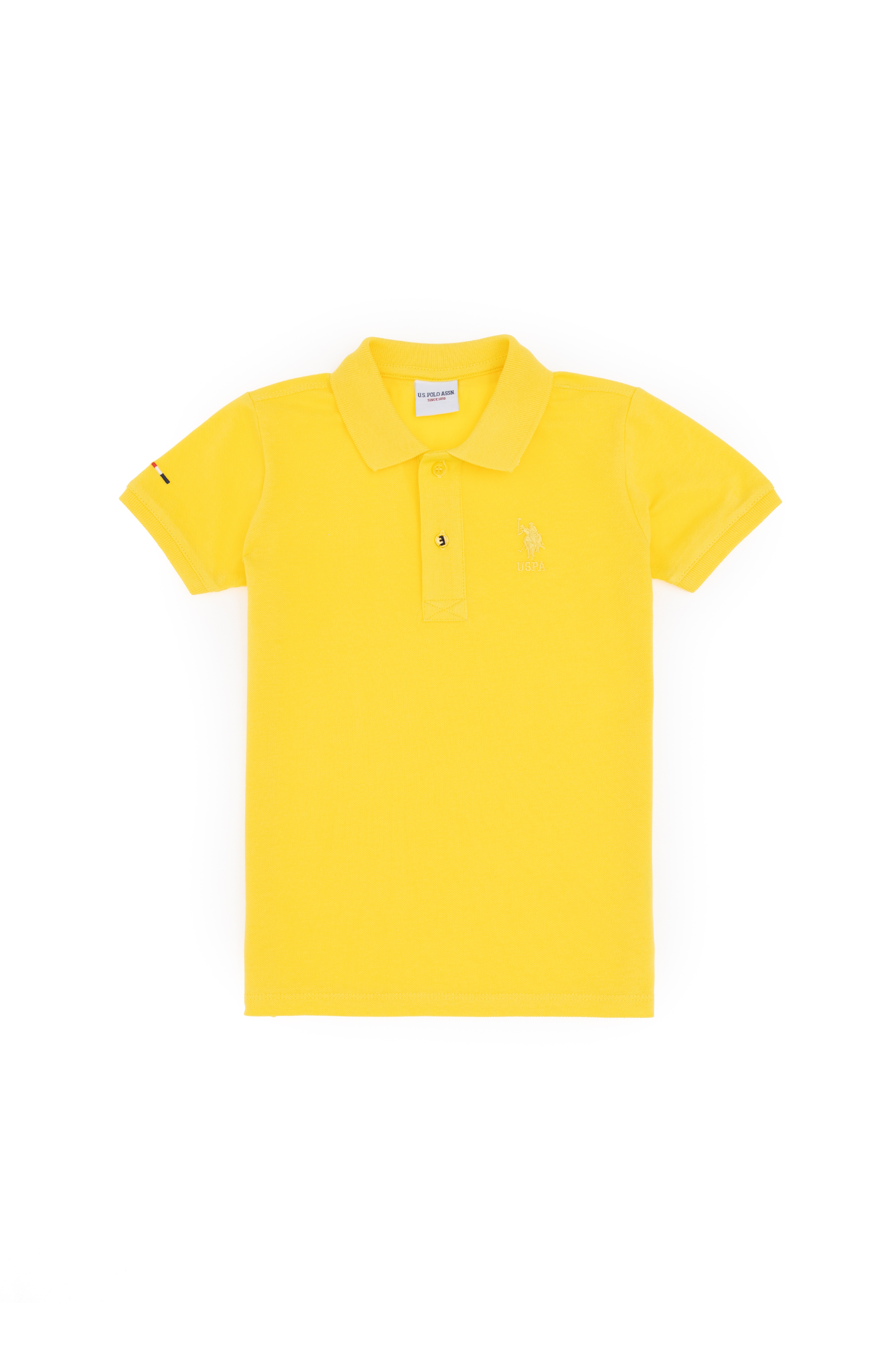 Erkek Çocuk Sarı Basic Polo Yaka Tişört - Image 1
