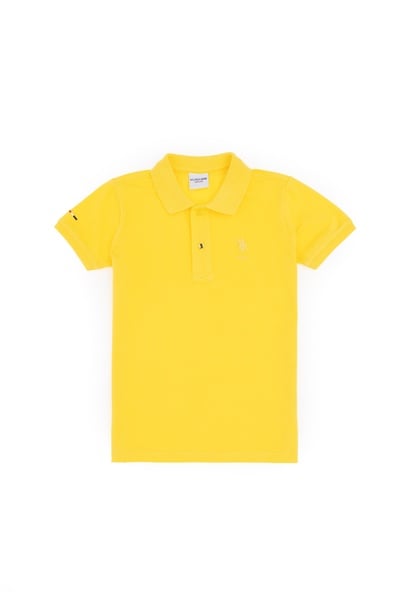 Erkek Çocuk Sarı Basic Polo Yaka Tişört