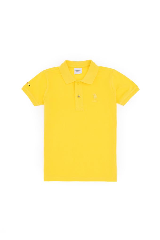 Erkek Çocuk Sarı Basic Polo Yaka Tişört