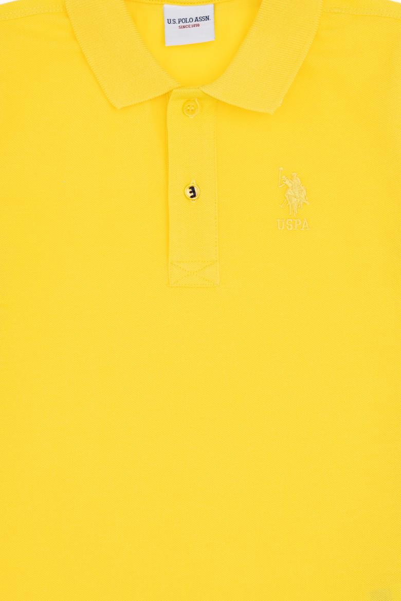 Erkek Çocuk Sarı Basic Polo Yaka Tişört - 50279572155