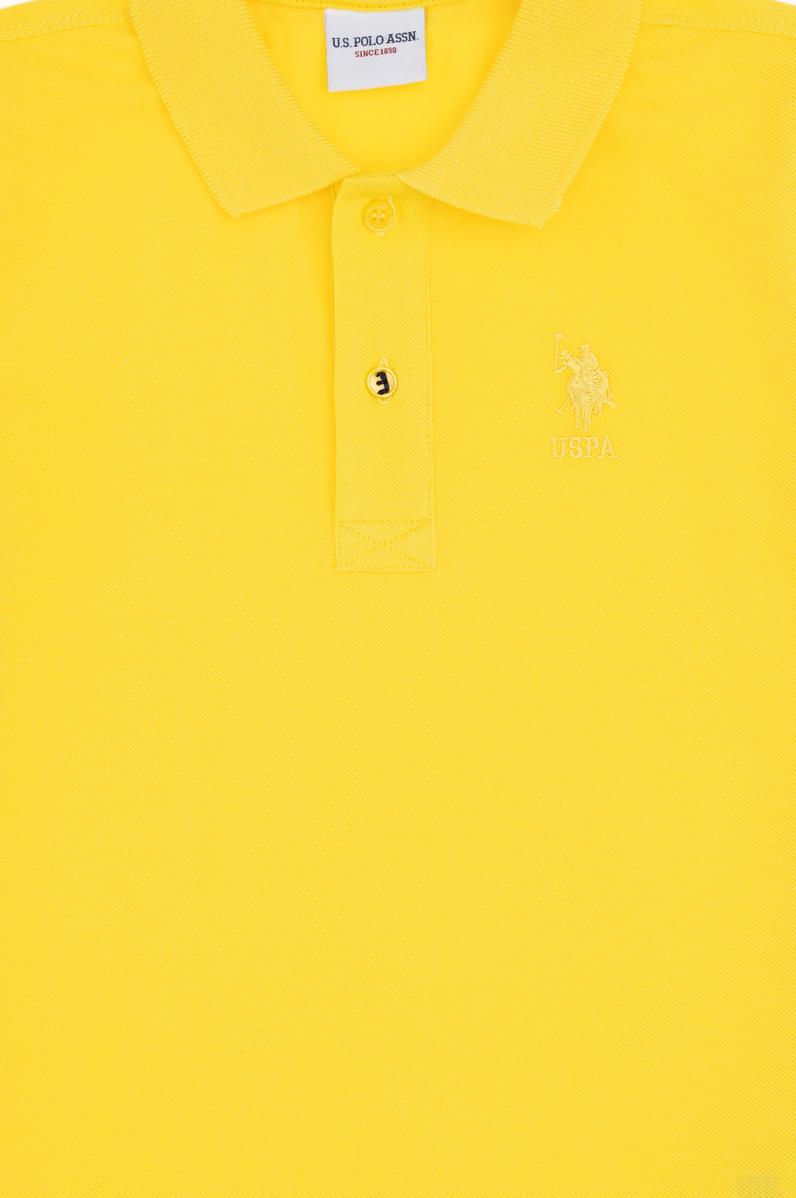 Erkek Çocuk Sarı Basic Polo Yaka Tişört
